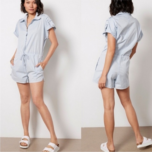 Pistola Shorts Romper in Sky Blue MEG ZIP FRONT ROMPER Women’s Size M EUC - Picture 15 of 16